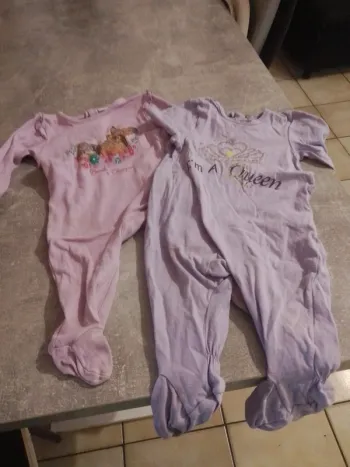 Pyjama grenouillère bébé fille 12 mois