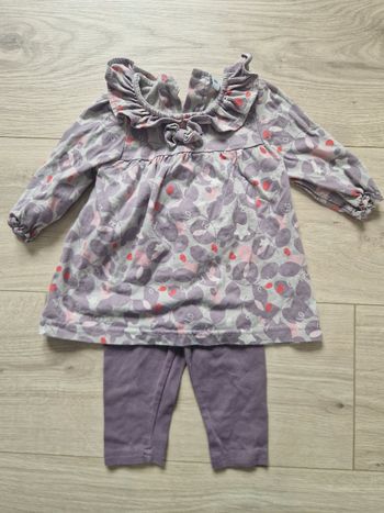 Robe avec legging bébé fille 6 mois