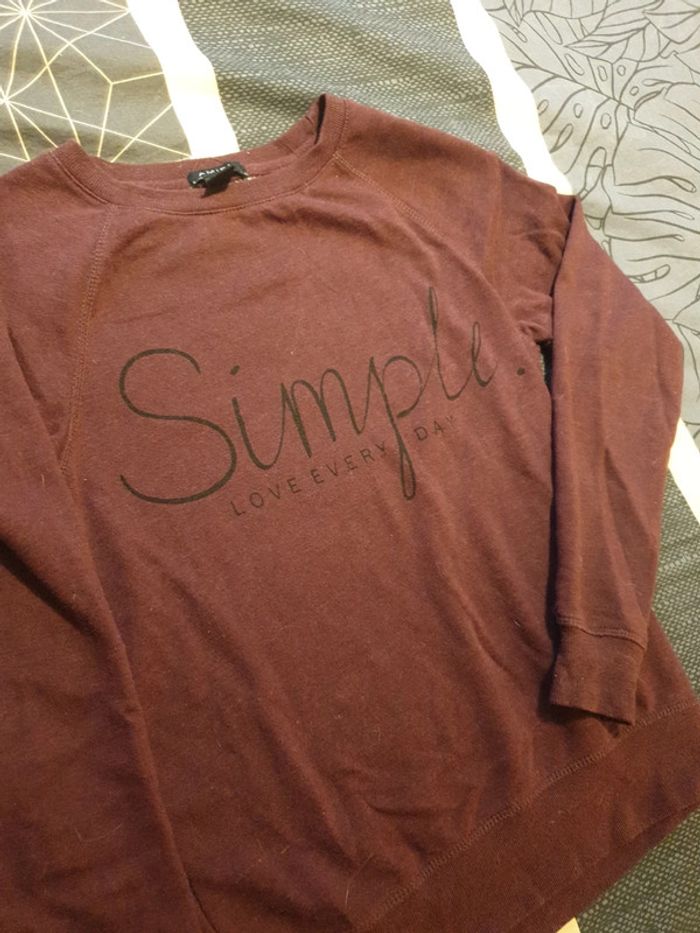 Sweat couleur aubergine - photo numéro 2