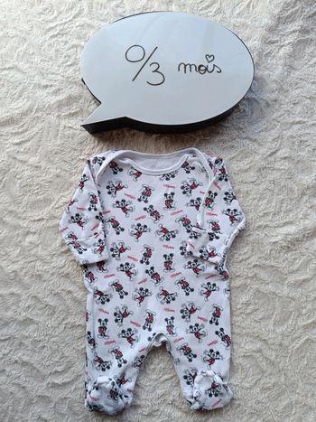 Pyjama grenouillère léger été Garçon 0/3 mois Mickey mouse Disney Primark 100% coton