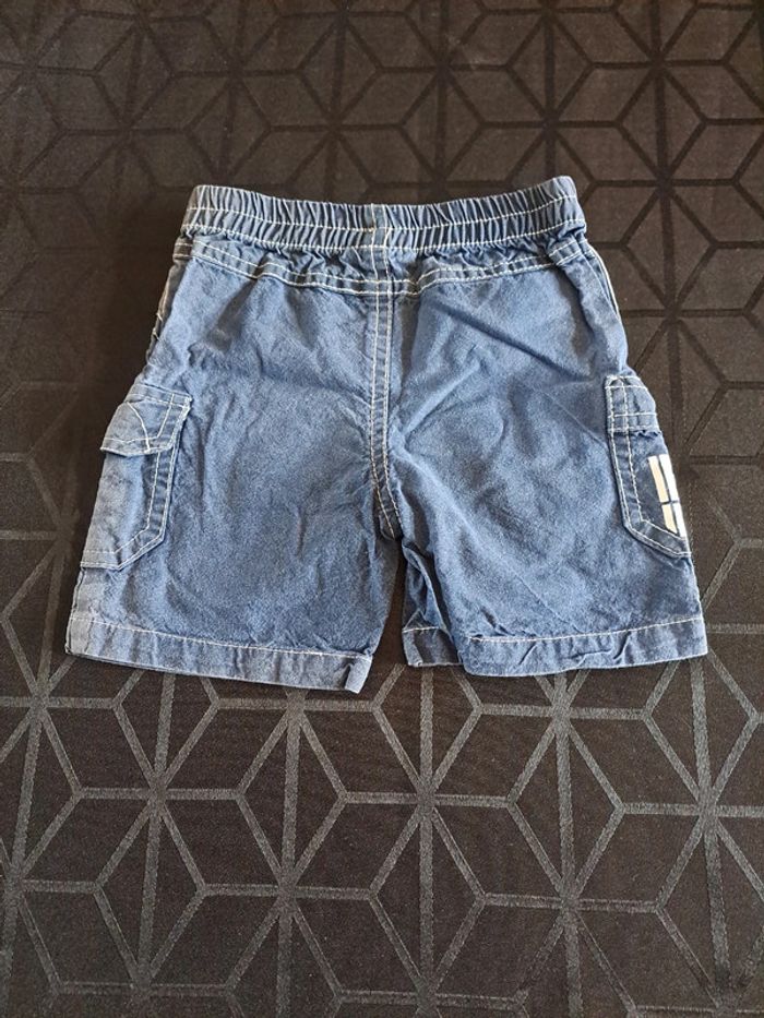 Ensemble Tee-shirt rayé rouge et bleu et short marine 12mois Clayeux - photo numéro 10