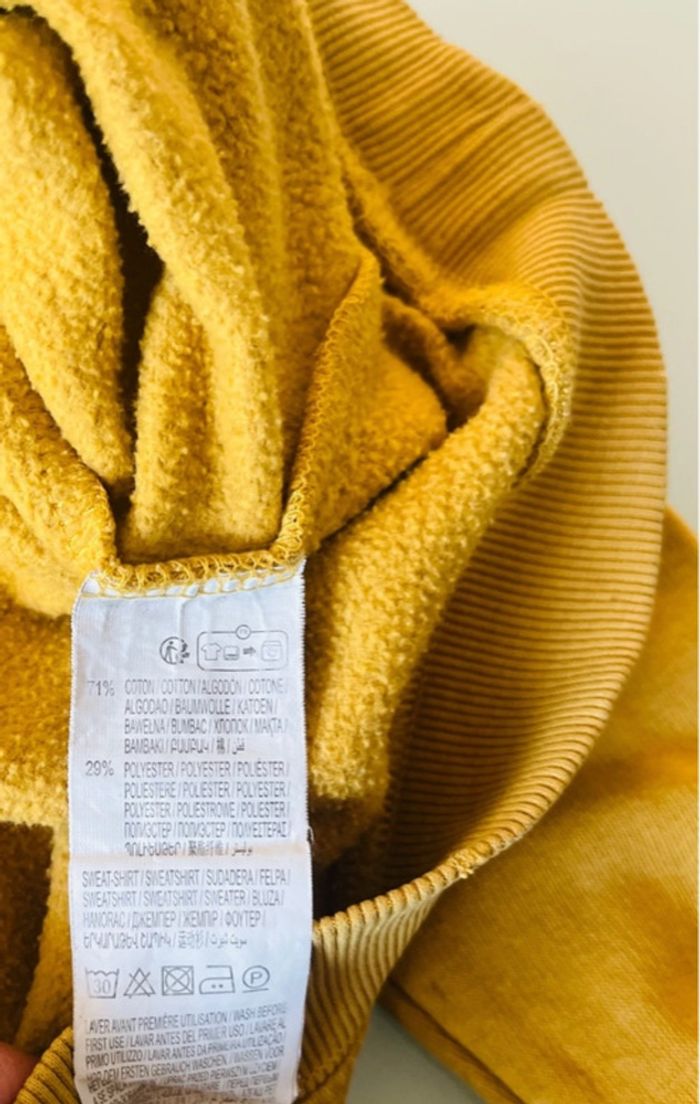 Sweat capuche garçon / moutarde / 4ans / 104cm / Kiabi eco conception - photo numéro 5
