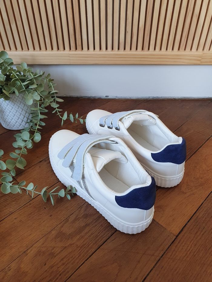 Baskets à scratchs Bali écru/marine Pointure 40 - photo numéro 4