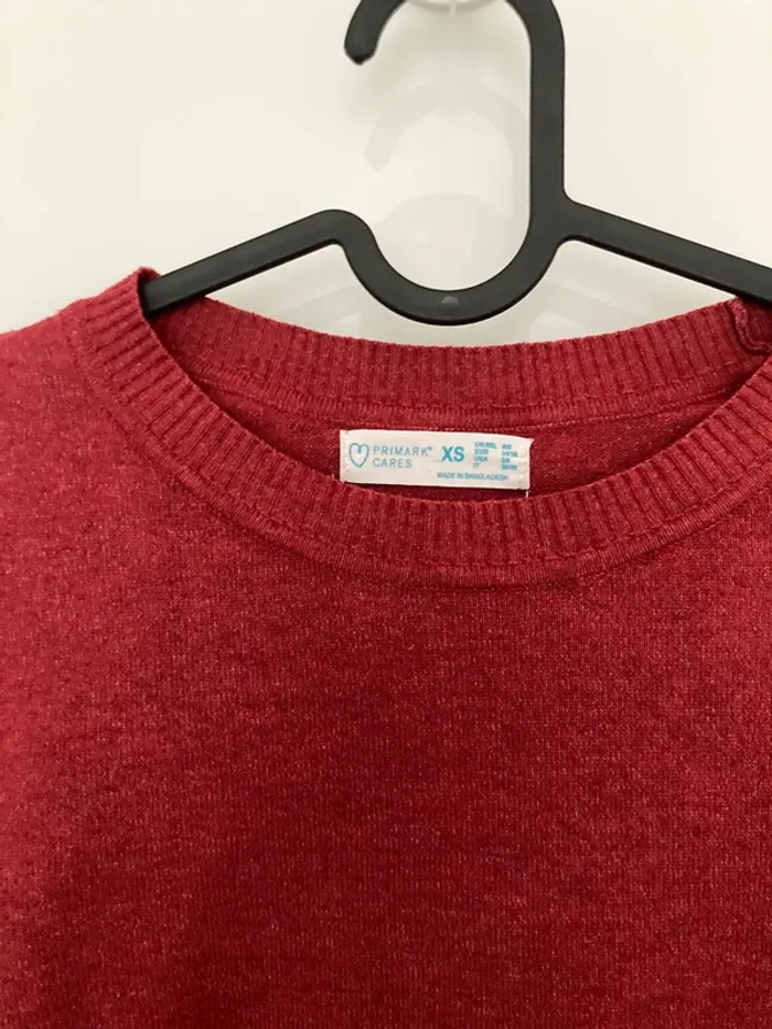 Pull fin rouge bordeau - photo numéro 2