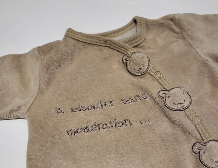 Lot de 2 pyjamas mixte velours bébé 3 mois - photo numéro 6