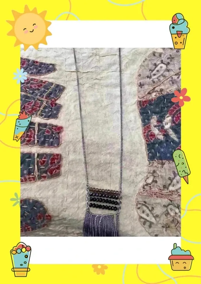 Collier argenté rideau - photo numéro 2