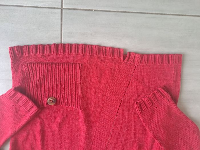 Pull rouge ajouré avec poche Équation Taille 3 - photo numéro 3