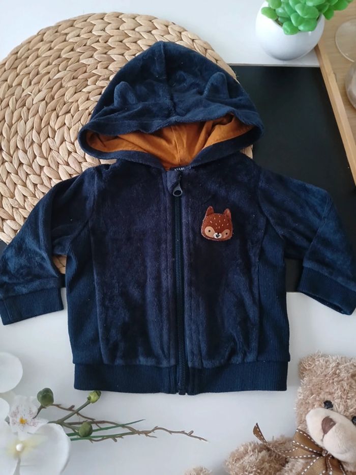 Veste polaire à capuche Comme Neuve Taille 9 mois🌿🦊 - photo numéro 6