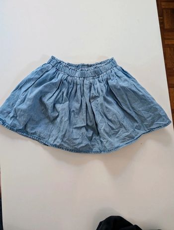 Jupe coton souple bleu denim Eden et Victor 3 ans
