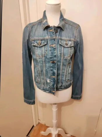 Veste en jean taille M Abercrombie & Fitch vieilli