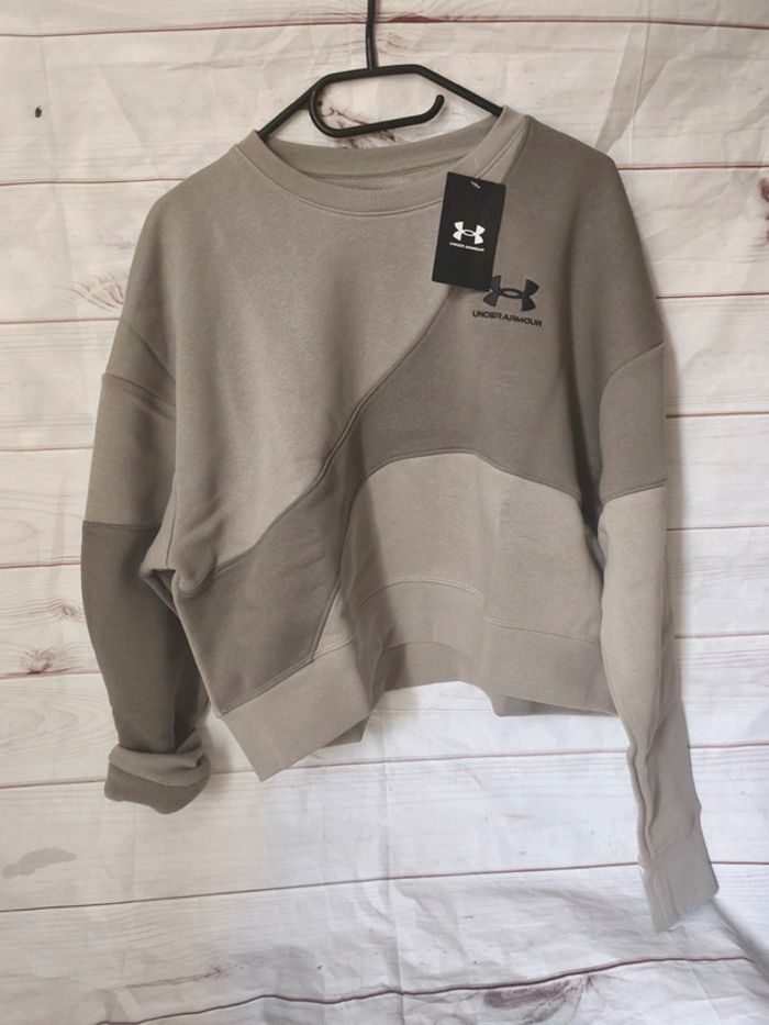 Sweat taupe molletonné - photo numéro 5