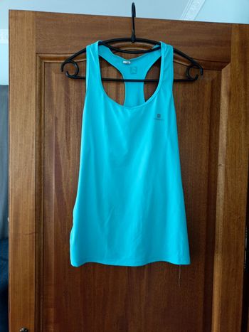 Débardeur Domyos femme bleu clair
