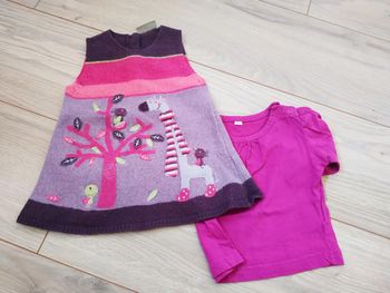 Robe laine brodée 6 mois