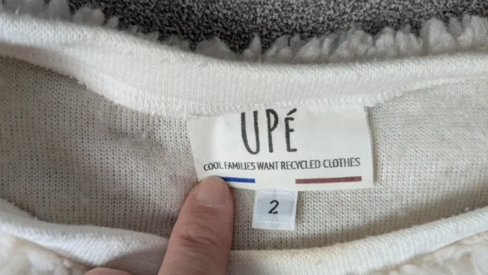 Pull moumoute blanc crème | 2 ans - photo numéro 3
