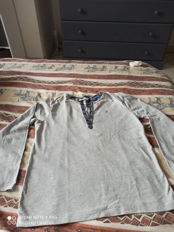 T shirt mL gris okaidi 10 ans