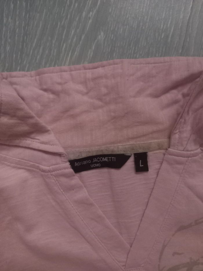 Polo rose homme taille L adriano jacometti - photo numéro 3