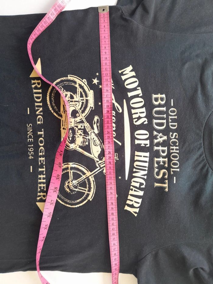 Tee shirt vintage moto csepel 1954 anvil - photo numéro 5