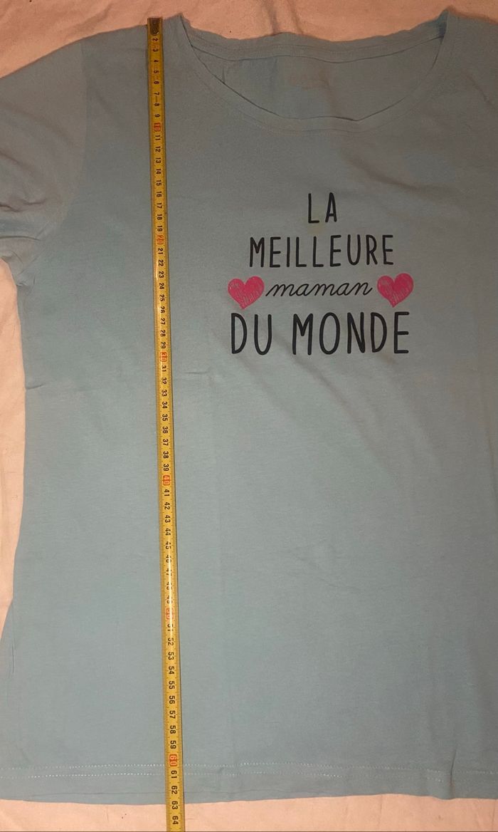 Tee-shirt bleu clair »U Collection »La meilleure maman du monde - photo numéro 5