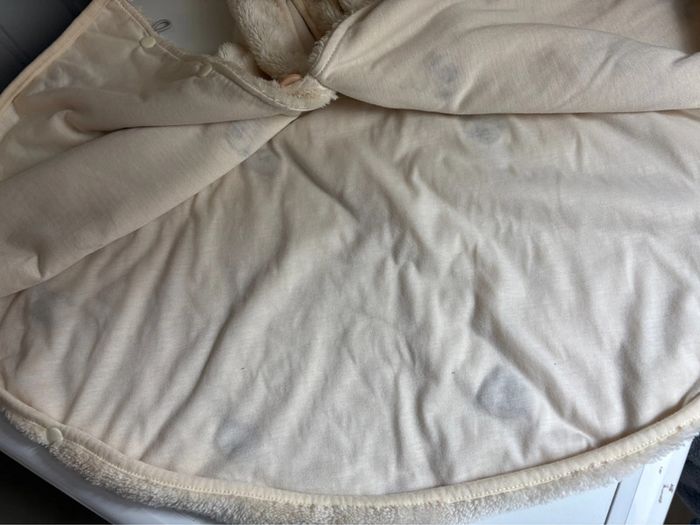 Poncho cape bébé, flanelle, ours, bébé taille unique - photo numéro 3