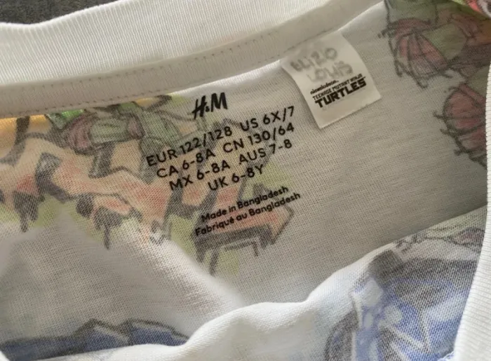 T-shirt Tortue Ninja 6-8 ans H&M - photo numéro 4