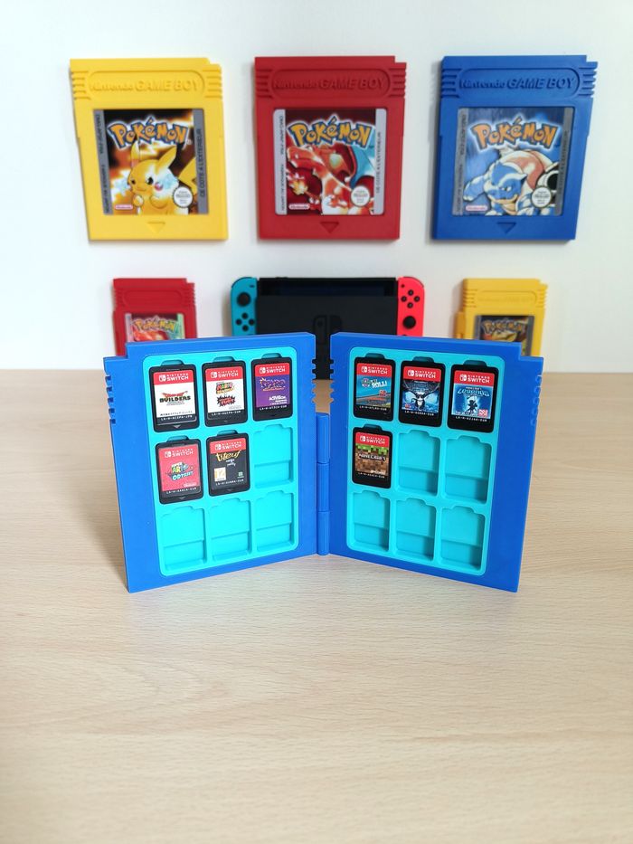 Boite de rangement pour jeux Nintendo switch, style cartouche gameboy pokémon - photo numéro 3