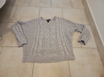 pull laine gris