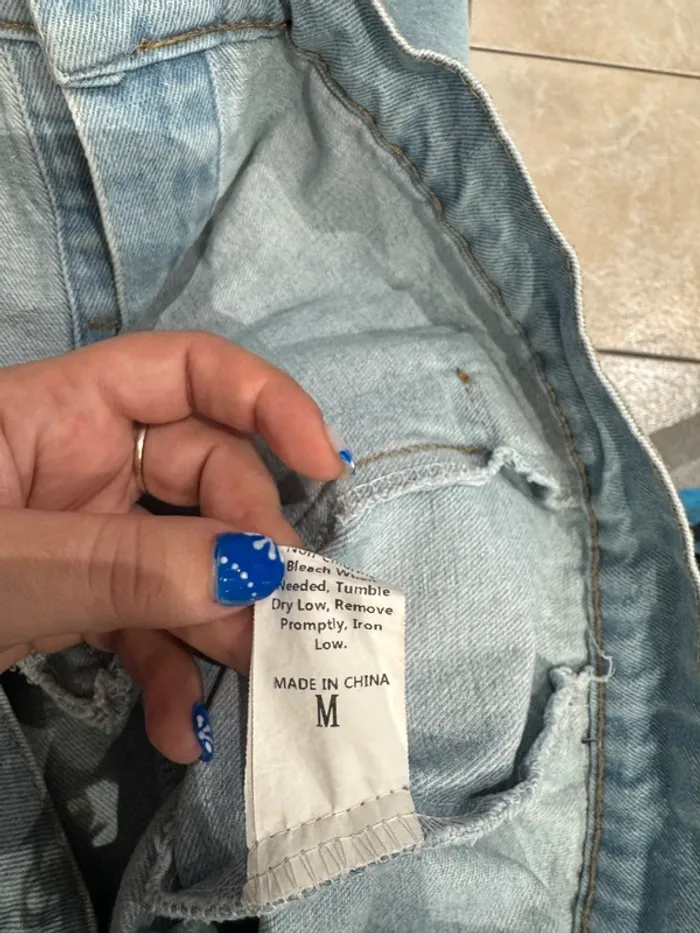 Veste en jean brodée M - photo numéro 8