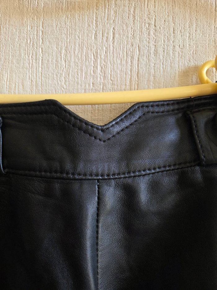 Pantalon en Cuir Véritable Vintage Taille Haute - photo numéro 5