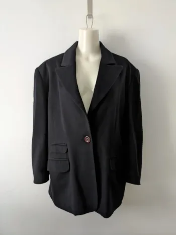 Veste marine en laine et cachemire - Wool and Cashmere - taille 46
