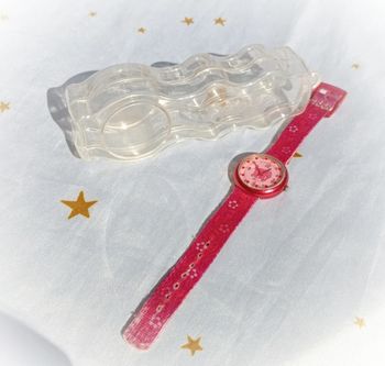 Montre watch 2003 flak flik flikflak rose pink fushia éléphant boîte box enfant kids