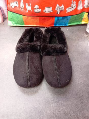 Pantoufles moumoutes noir chaud 38/39