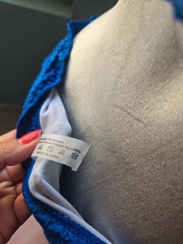 Bikini bandeau sublime bleu taille L - photo numéro 5