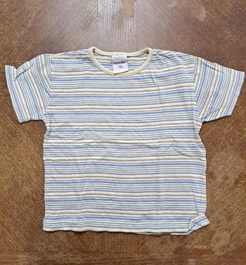 T-shirt manches courtes vert bleu, pocopiano, taille 5 ans (108 cm)