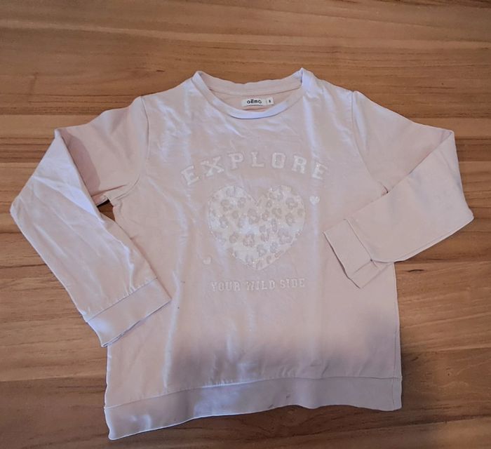 Pull cœur paillettes