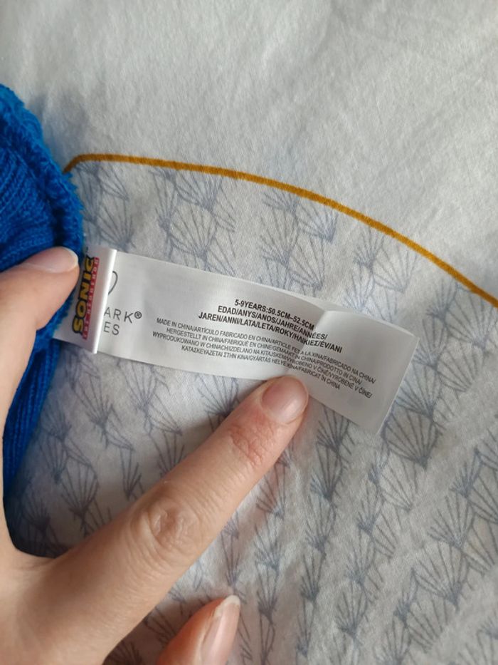 Bonnet sonic Primark neuf 5/9 ans - photo numéro 3