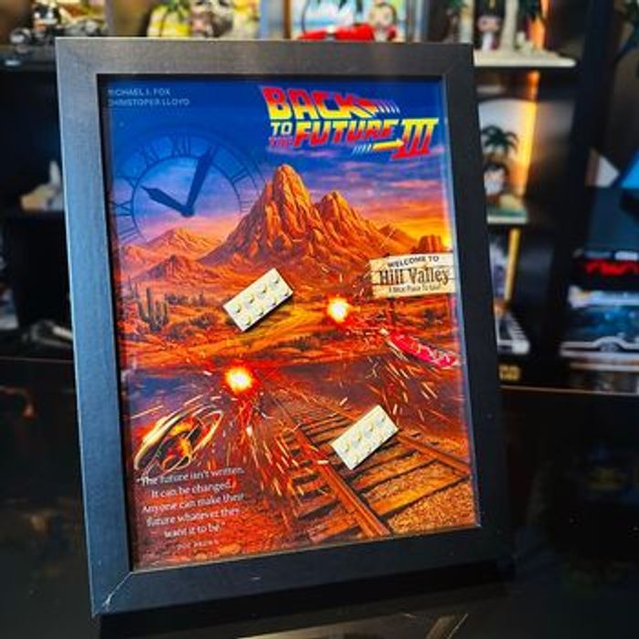 Cadre compatible LEGO DeLorean - Back to the Future III - (18×24 cm) - photo numéro 5