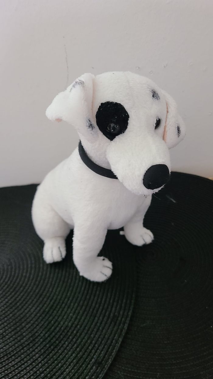 peluche chien adeck tf1 dechavanne doudou chien jack russel une famille en or