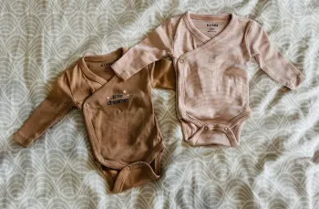 Lot de 2 bodies croisés manches longues - Kiabi - Taille naissance