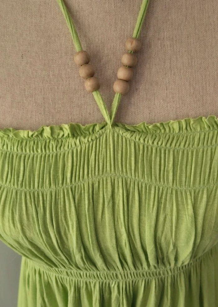 Robe d'été verte fluide - Taille 1 (convient à un 36/38) - photo numéro 4