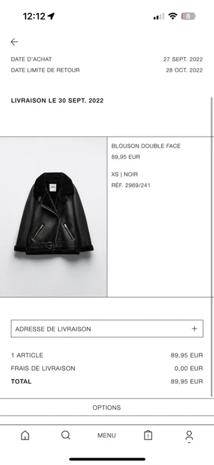 Blouson hiver cuir et fourrure Zara - photo numéro 7
