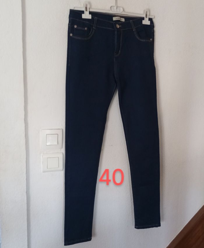 Jeans stretch taille haute femme 40
