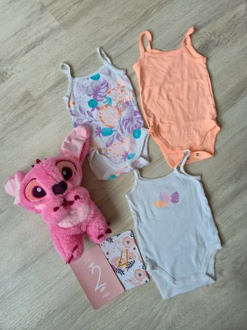 Lot de 3 bodies bretelles 24 mois Gemo