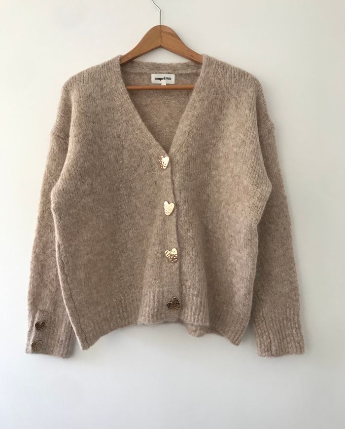 Gilet Élégant avec Boutons Dorés en Forme de Cœurs - INAPRIL - photo numéro 2