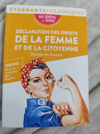 Livre déclaration des droits de la femme et de la citoyenne olympe de gouges