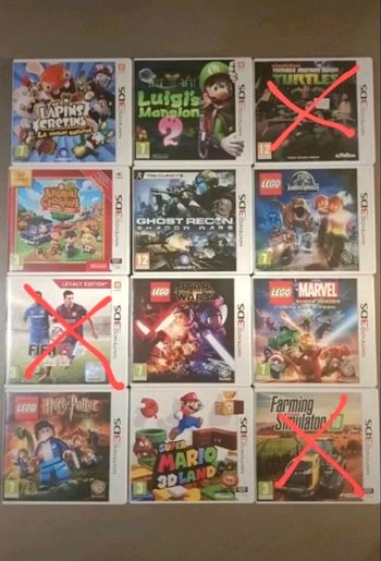 Jeu Nintendo 3ds à l'unité voir liste