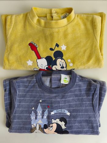 Lot de 2 pyjamas Mickey 3 mois