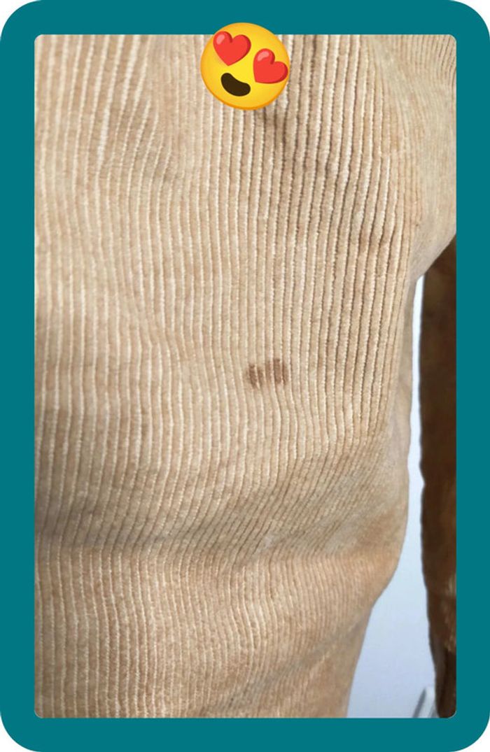 Manteau à capuche détachable beige coton, aspect velours, femme, taille 38 - photo numéro 5