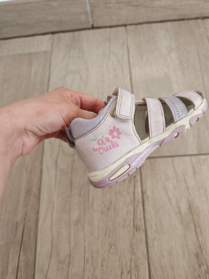 Sandales lilas à scratch pointure 23 - photo numéro 4