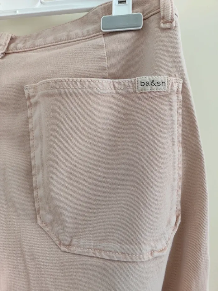 Beau pantalon jean Ba&sh rose pâle classique 38 - photo numéro 7