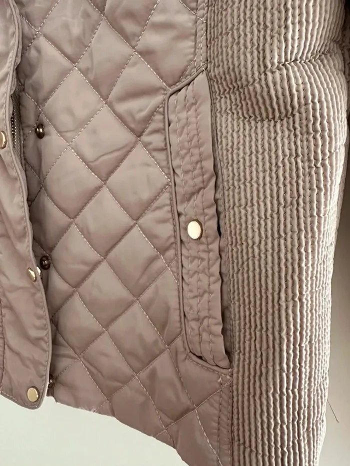 Veste matelassée beige pour femme taille L - photo numéro 4
